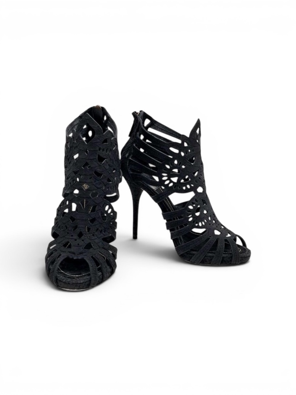 Dior Black Peep-Toe High Heels from the 2009 Runway Collection - Rare - Picture 4 of 9